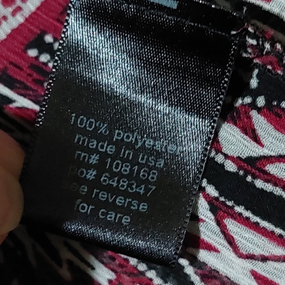 Full Tilt Sheer Black Burgundy Waterfall Open Front Lightweight Cover Up Small - Picture 9 of 9